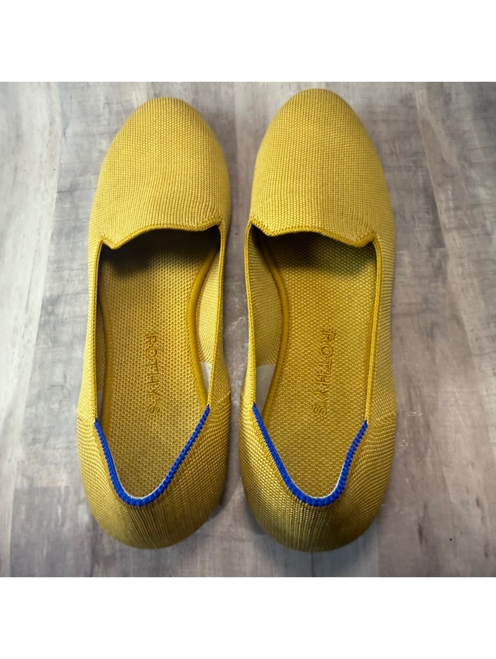 Rothy’s The Loafer Yellow Lemondrop Women's 9 Knit Washable Shoes Slip On - Picture 6 of 11
